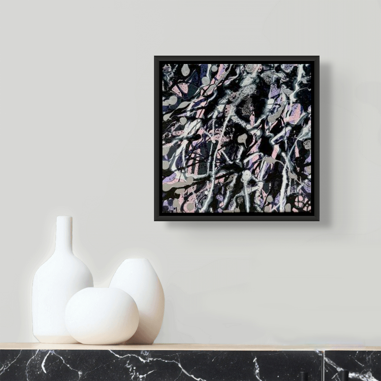 Grey Iii Original Abstract Painting By Bridget Bradley In Black