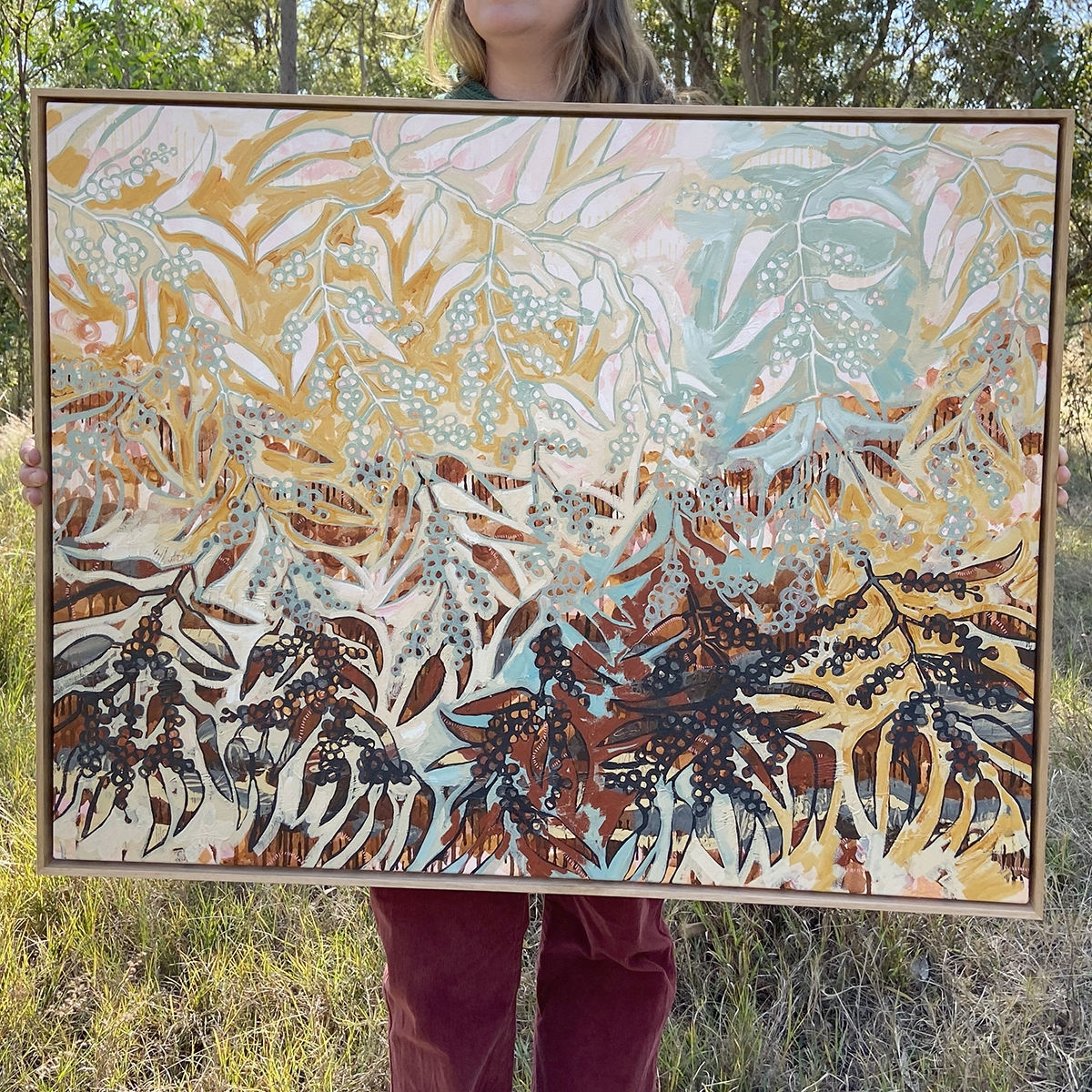 Lr 024 Golden Wattle Moment I Smith & Brooks Melbourne Interiors Australian Style Affordable Art For My Home