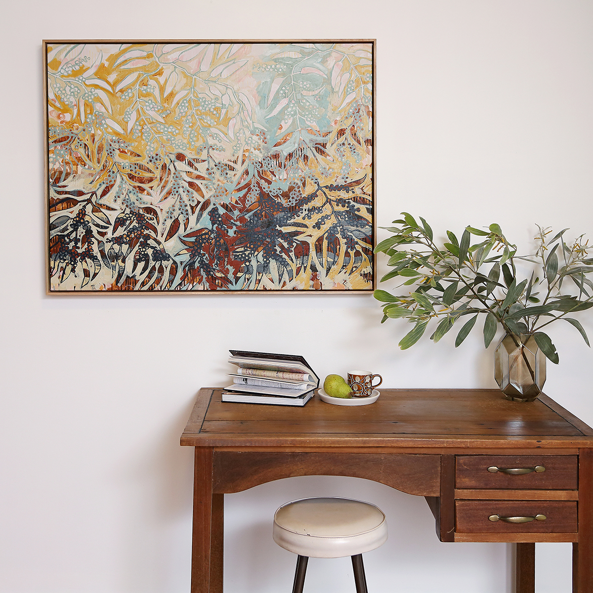 Lr 032 Golden Wattle Moment I Smith & Brooks Melbourne Interiors Australian Style Affordable Art For My Home