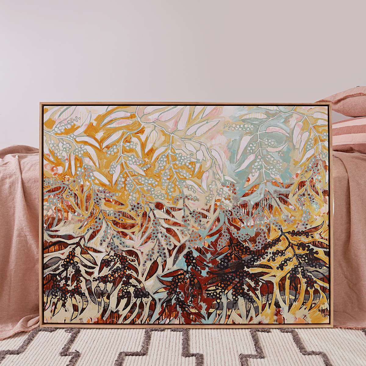 Lr 077 Golden Wattle Moment I Smith & Brooks Melbourne Interiors Australian Style Affordable Art For My Home