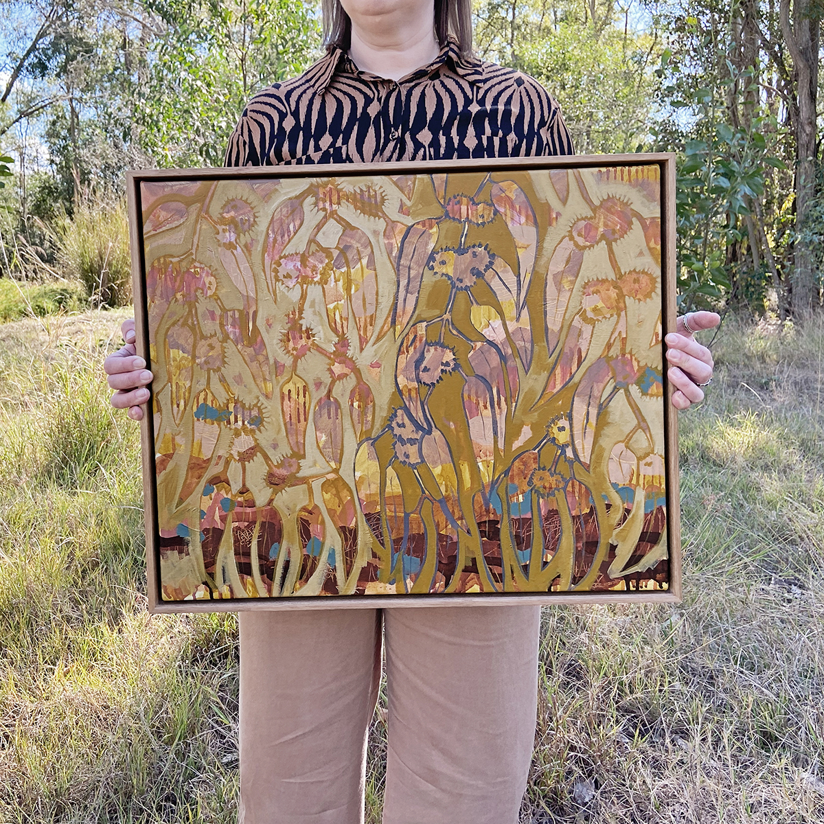 Lr 047 Mountain Ash Moment Ii Smith & Brooks Art Buy Cheap Art Melbourne Art Abstract Botanical Australian Native Species