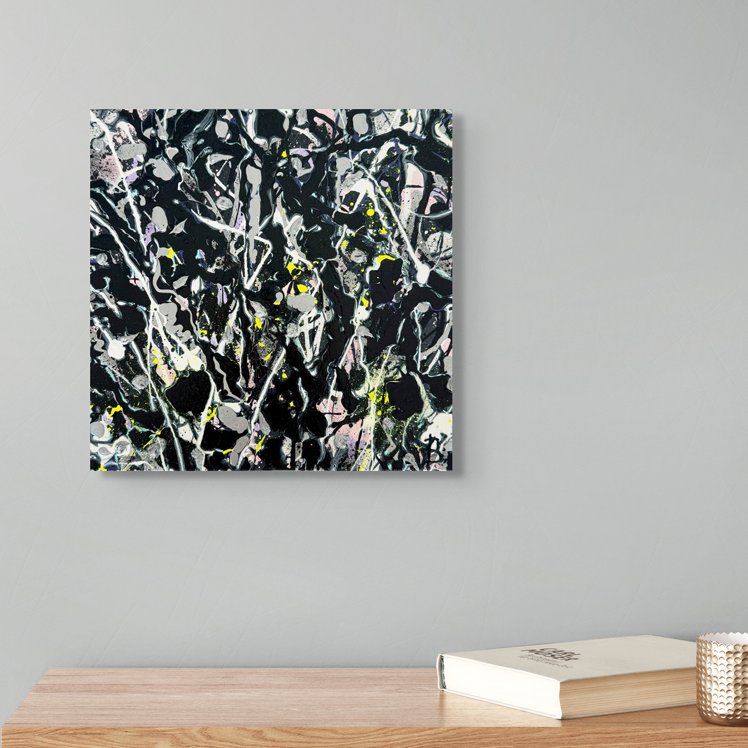 Grey Iv Grey Series Original Art By Bridget Bradley Above Consol