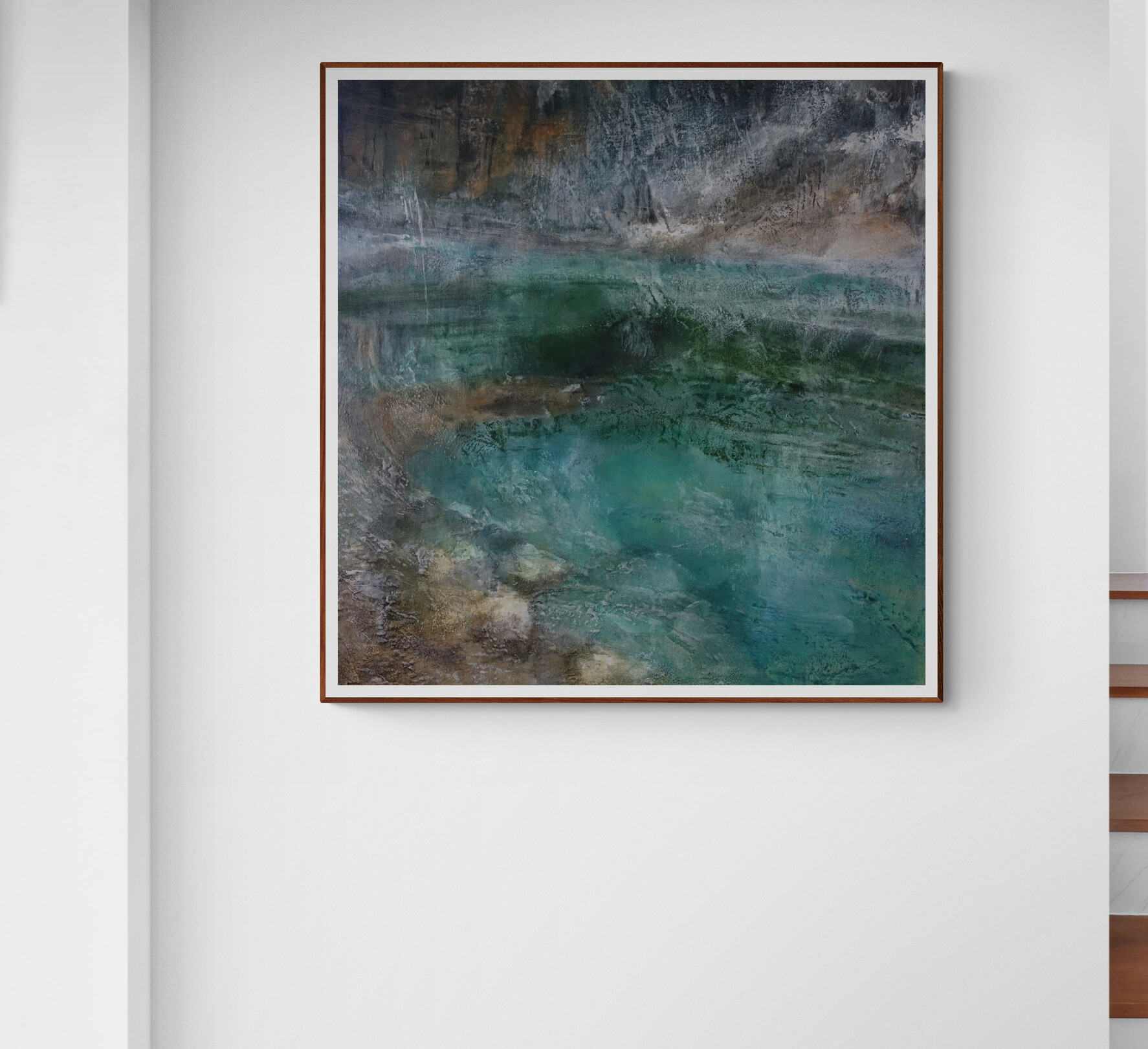 Canvy Morning Gem Interior Feature Wall Next To Staircase