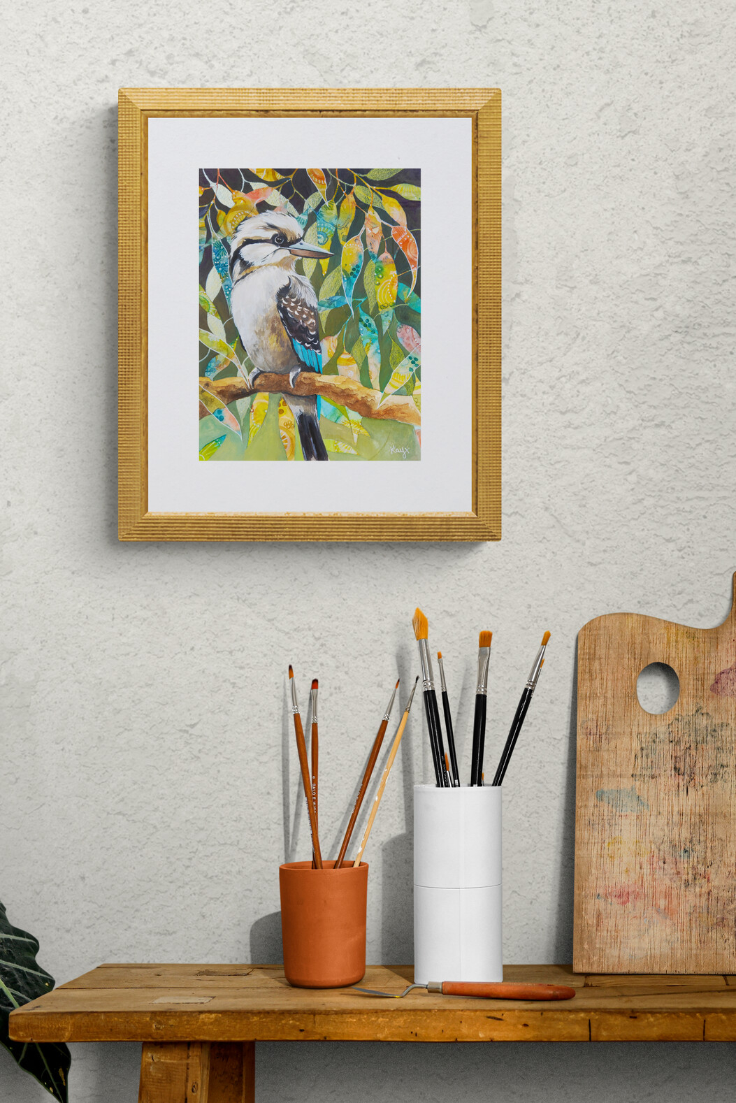 Artists Side Table With Brushes And Palette (2) Copy