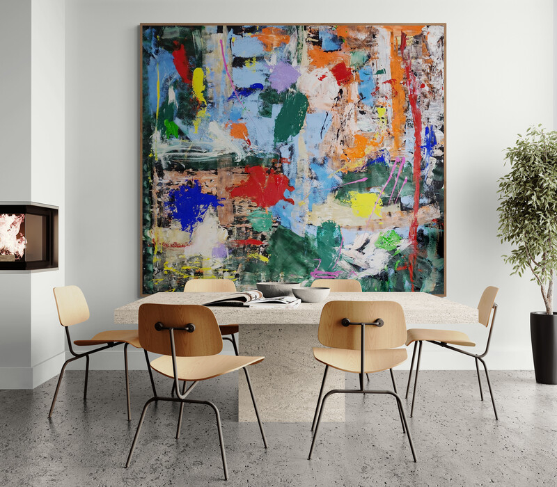 Modern Dining Room With Fireplace (18)