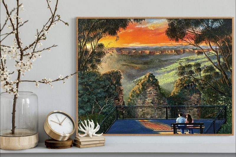 Sunset at Three Sisters – (Commission Piece)