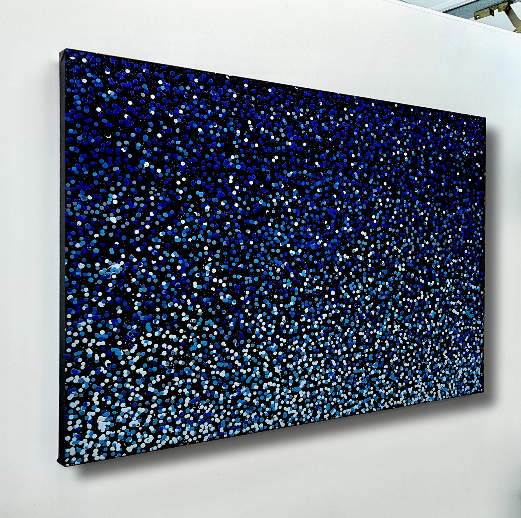 Blue Crush Blue Dots Abstract Deborah Lang Art Urban Canvas 2