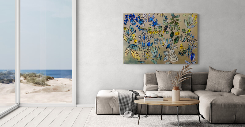 Carita Farrer Spencer Chemical Free Linen 100 X 140cm Insitu Beach