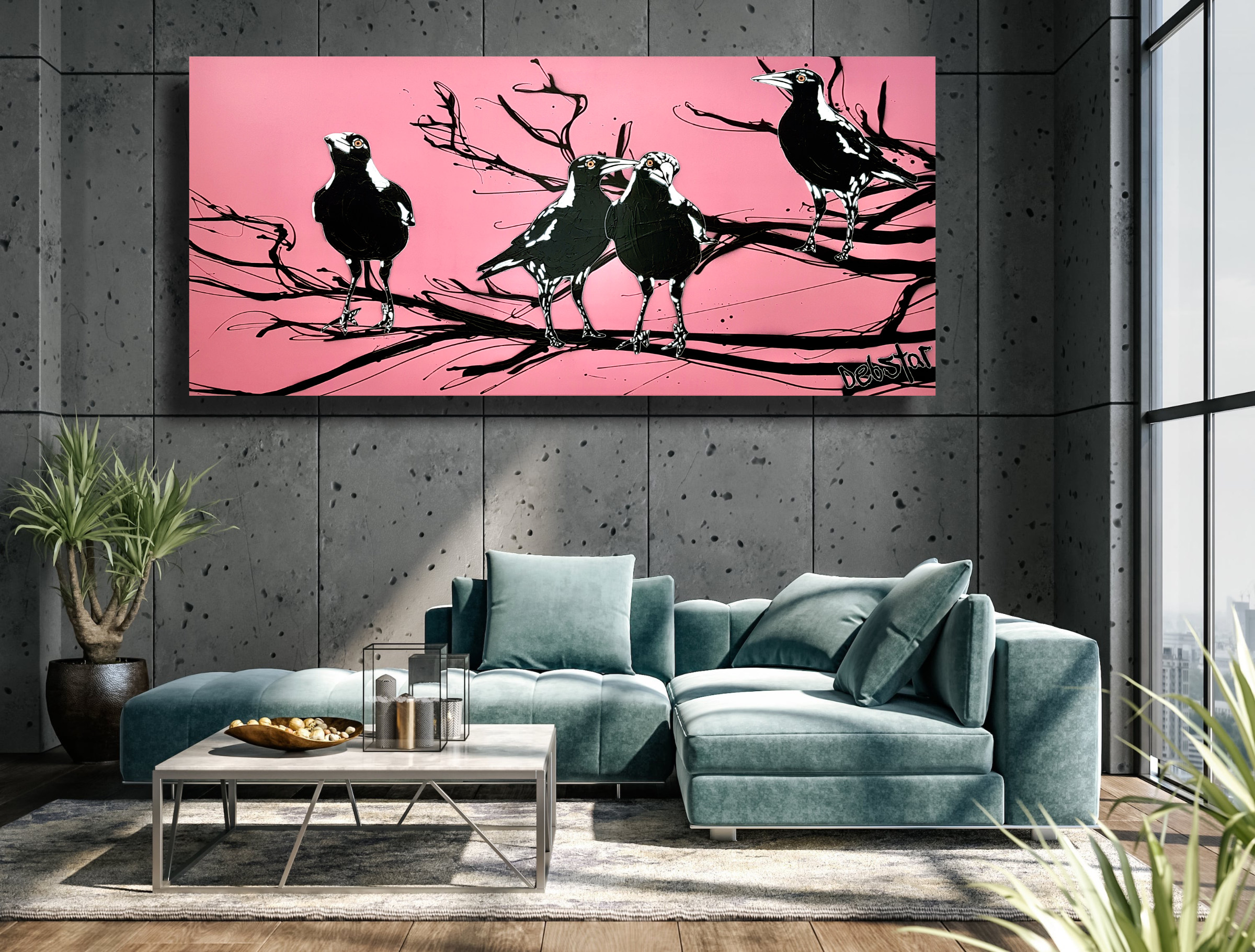 Slate Wall And Couch