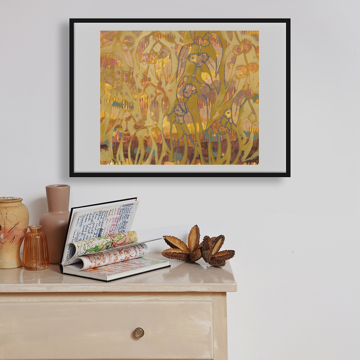 Lr 089 Mountain Ash Moment Ii Smith & Brooks Art Buy Cheap Art Melbourne Art Abstract Botanical Australian Native Species