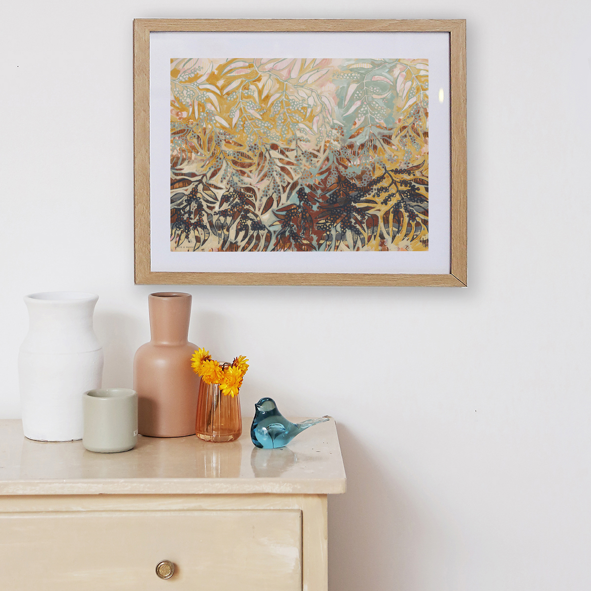 Lr 079 Golden Wattle Moment I Smith & Brooks Melbourne Interiors Australian Style Affordable Art For My Home