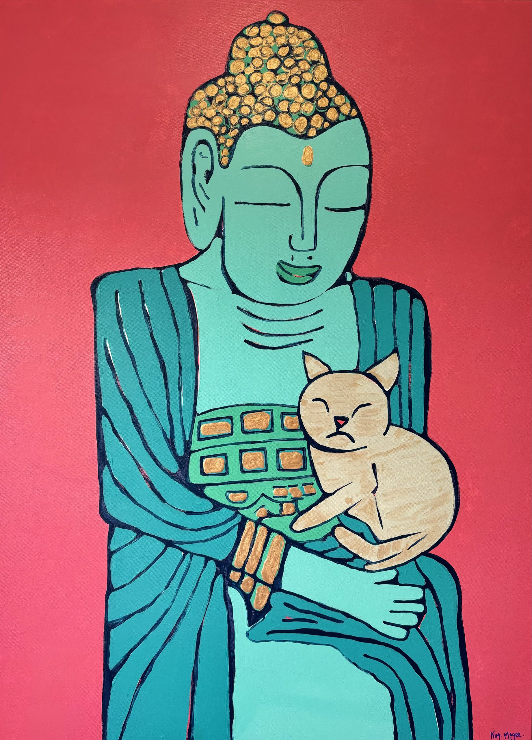 Kim Magee Art Buddhas Cat 3