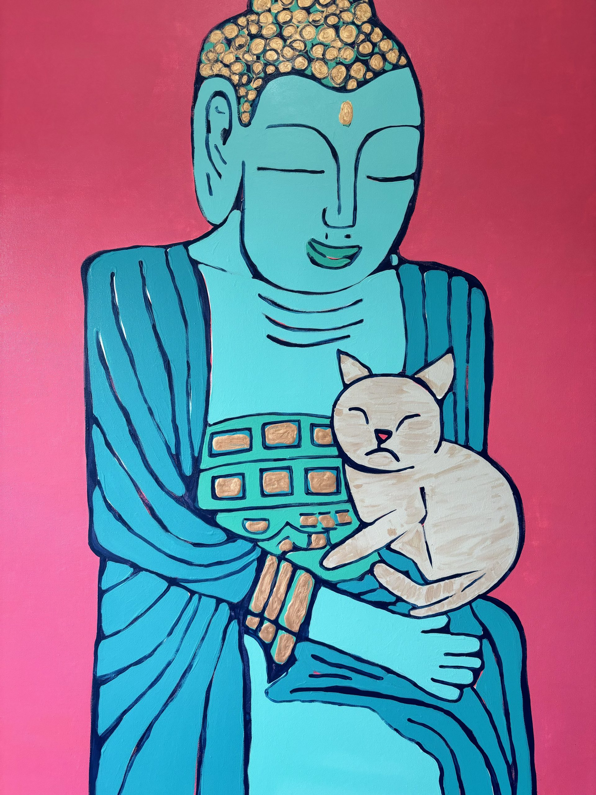 Kim Magee Art Buddhas Cat 7