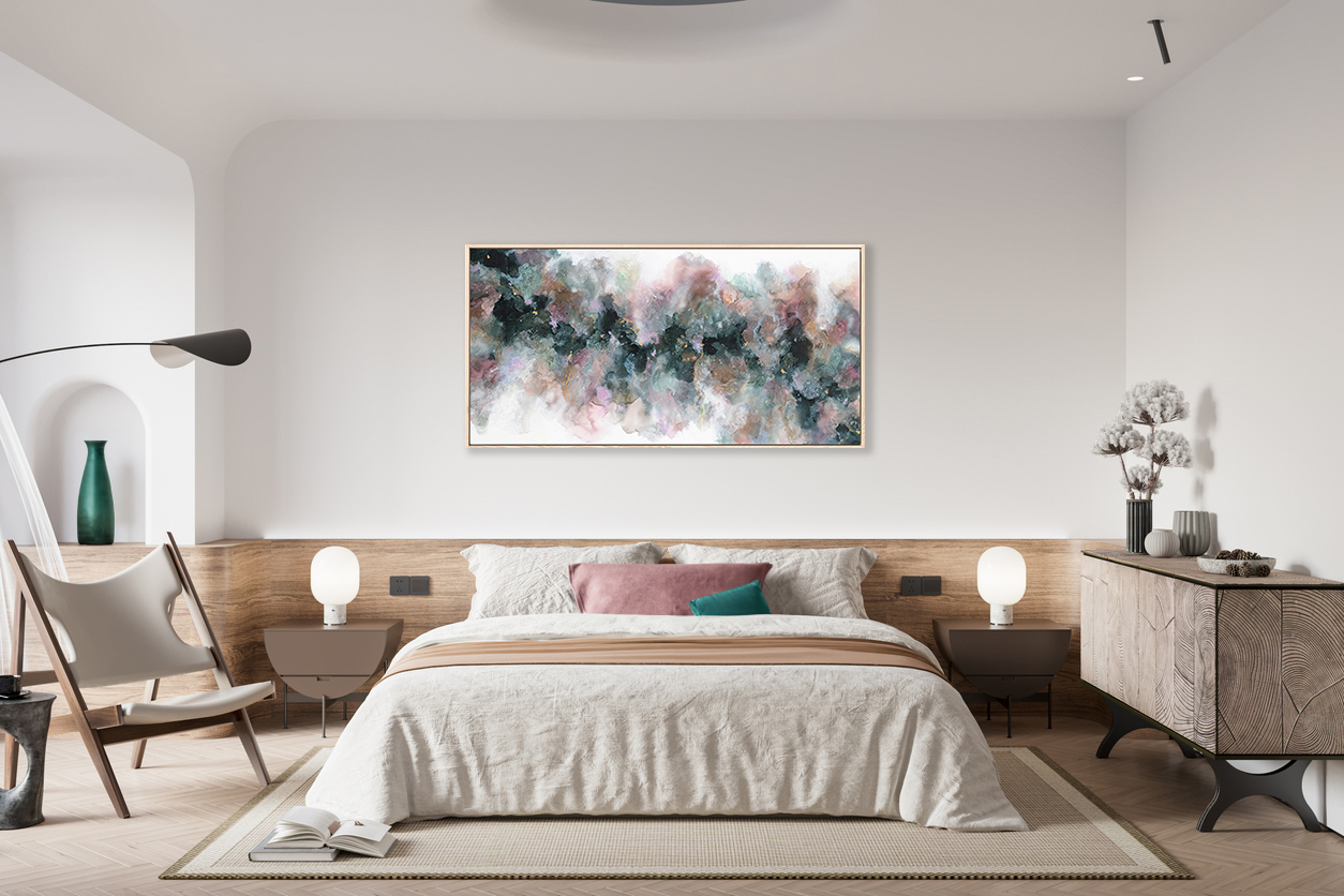 Interior Bedroom Wall Mockup