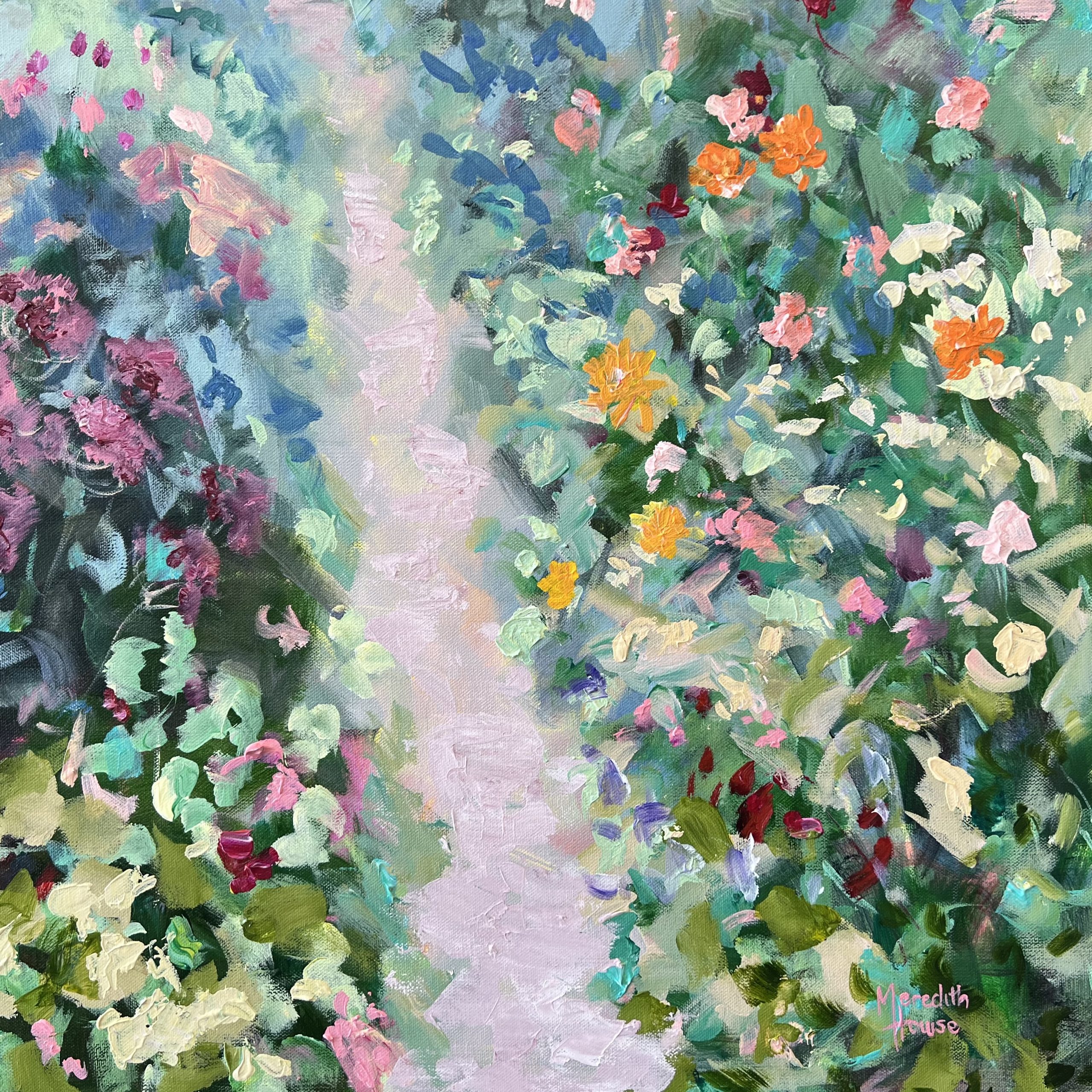 Giverny Flower Path Close Up