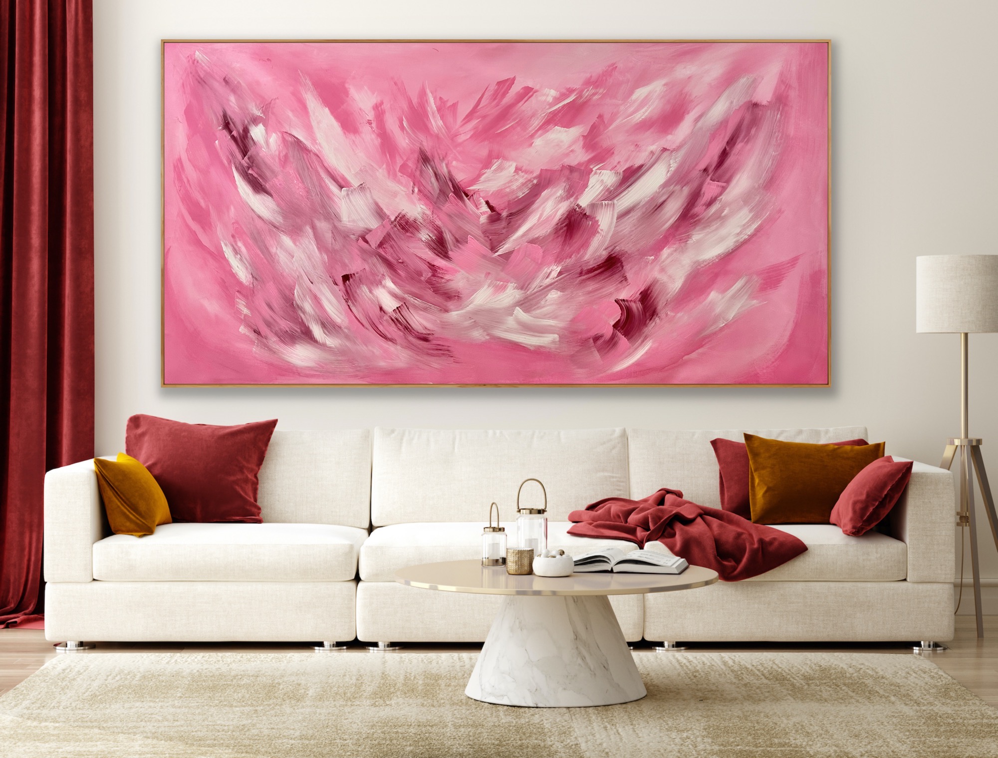 Red Interior Alanah Jarvis Abstract Art