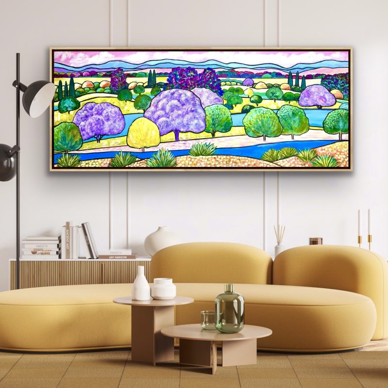 Spring Jacarandas Under Pink Skies