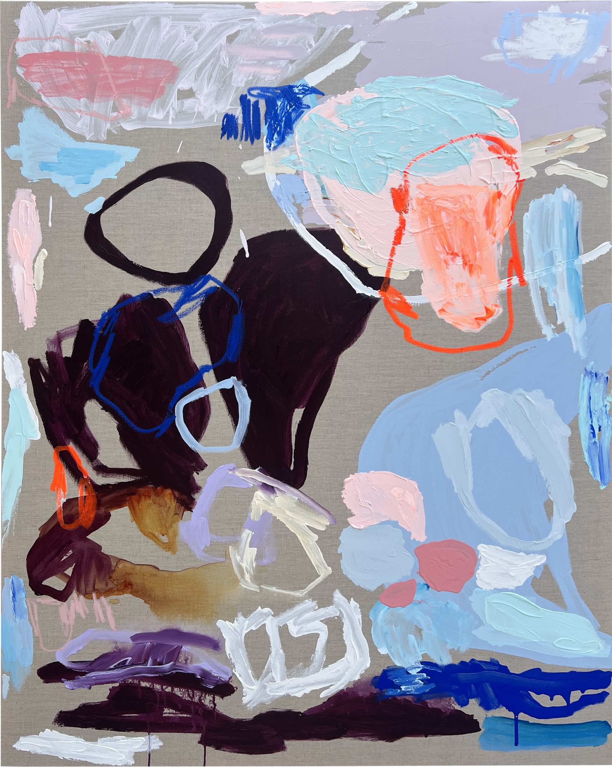 Australian Artist Rebecca Koerting Faint Of Heart Abstract Painting 200