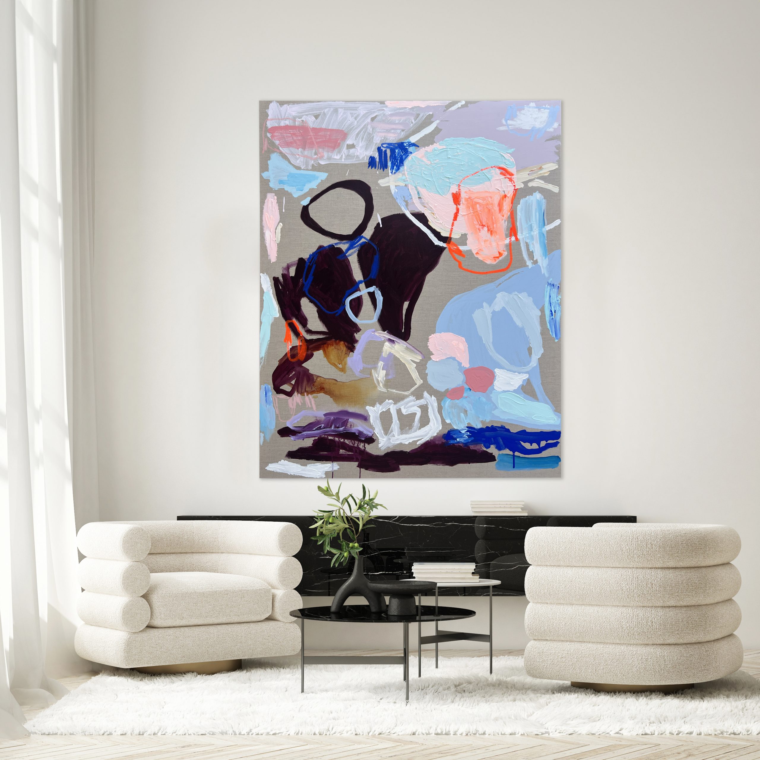 Australian Artist Rebecca Koerting Faint Of Heart Abstract Painting 305