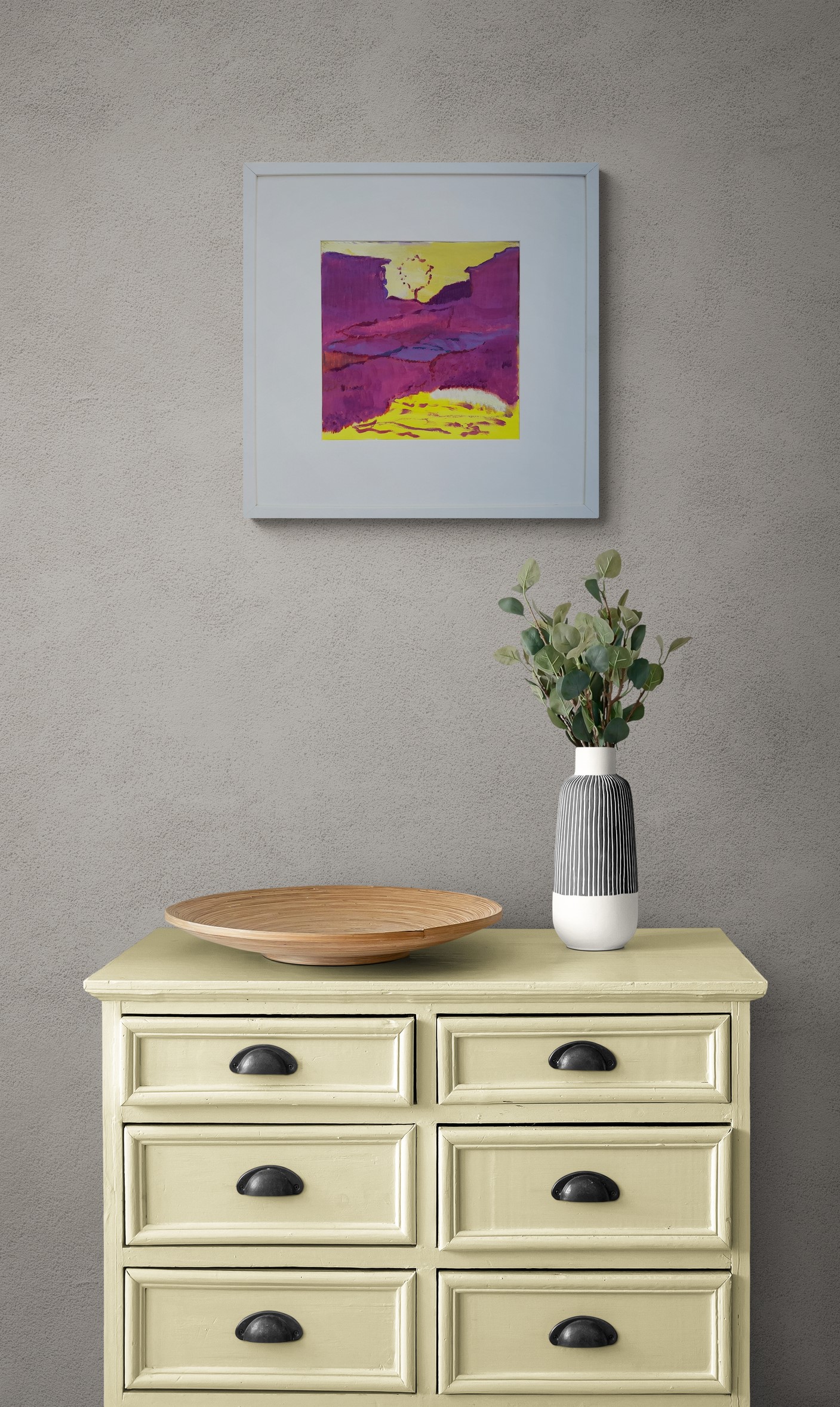 Vintage Chest Of Drawers With Plant