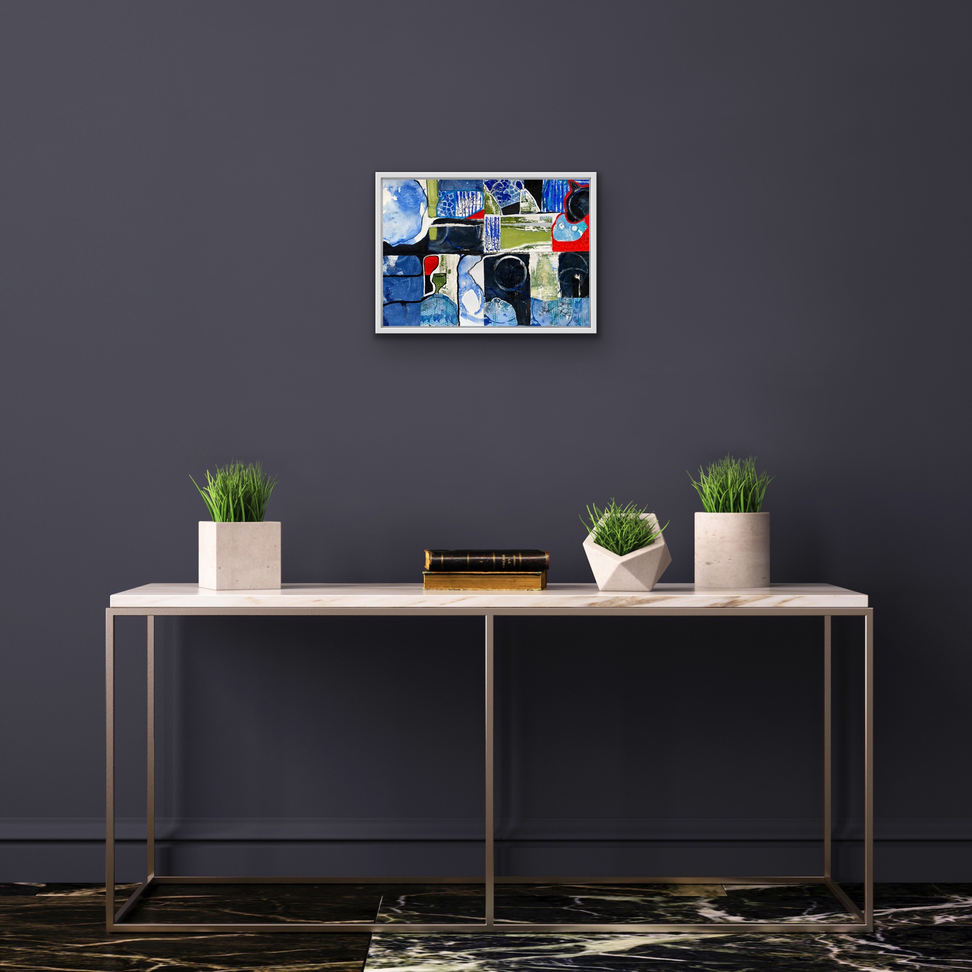 Magic Moments Insitu Framed On Blue Wall