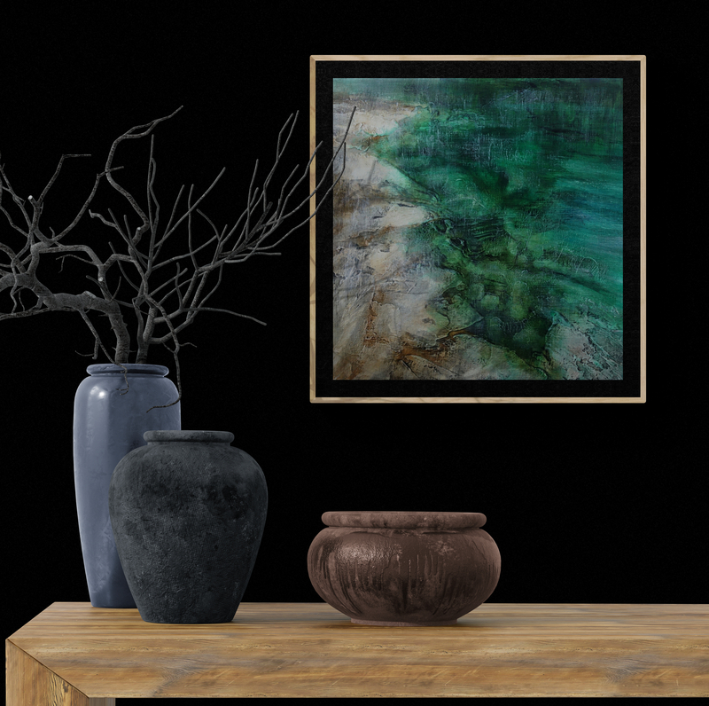 Canvy Rockshelf Ceramic Urns On Wooden Bench (1)