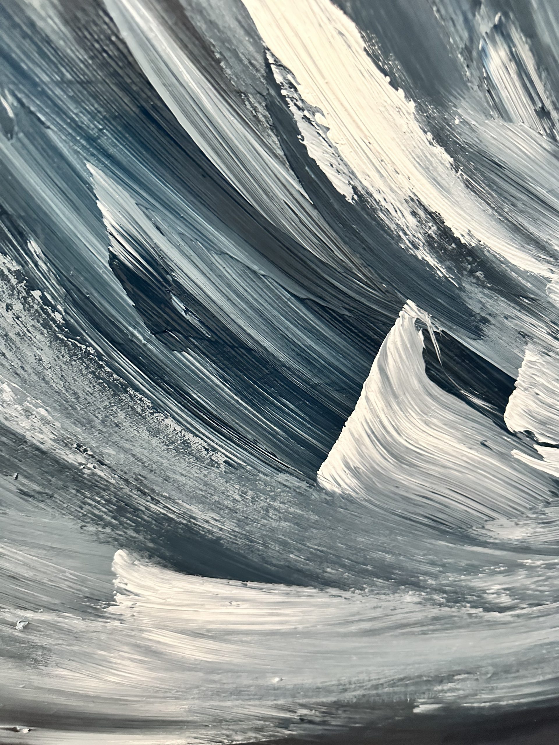 Close Up Brushstrokes Alanah Jarvis Abstract Art