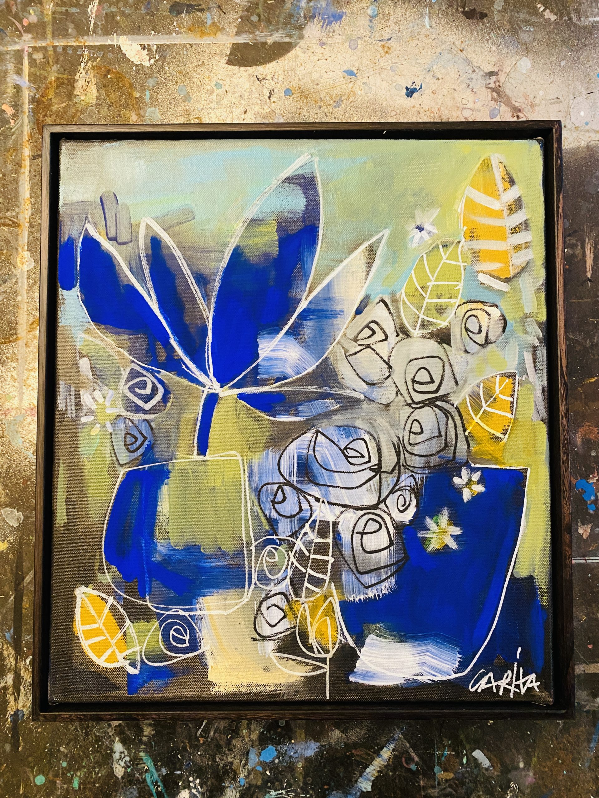 Carita Farrer Spencer New Bulbs #2 38 X 43cm Framed In Oak