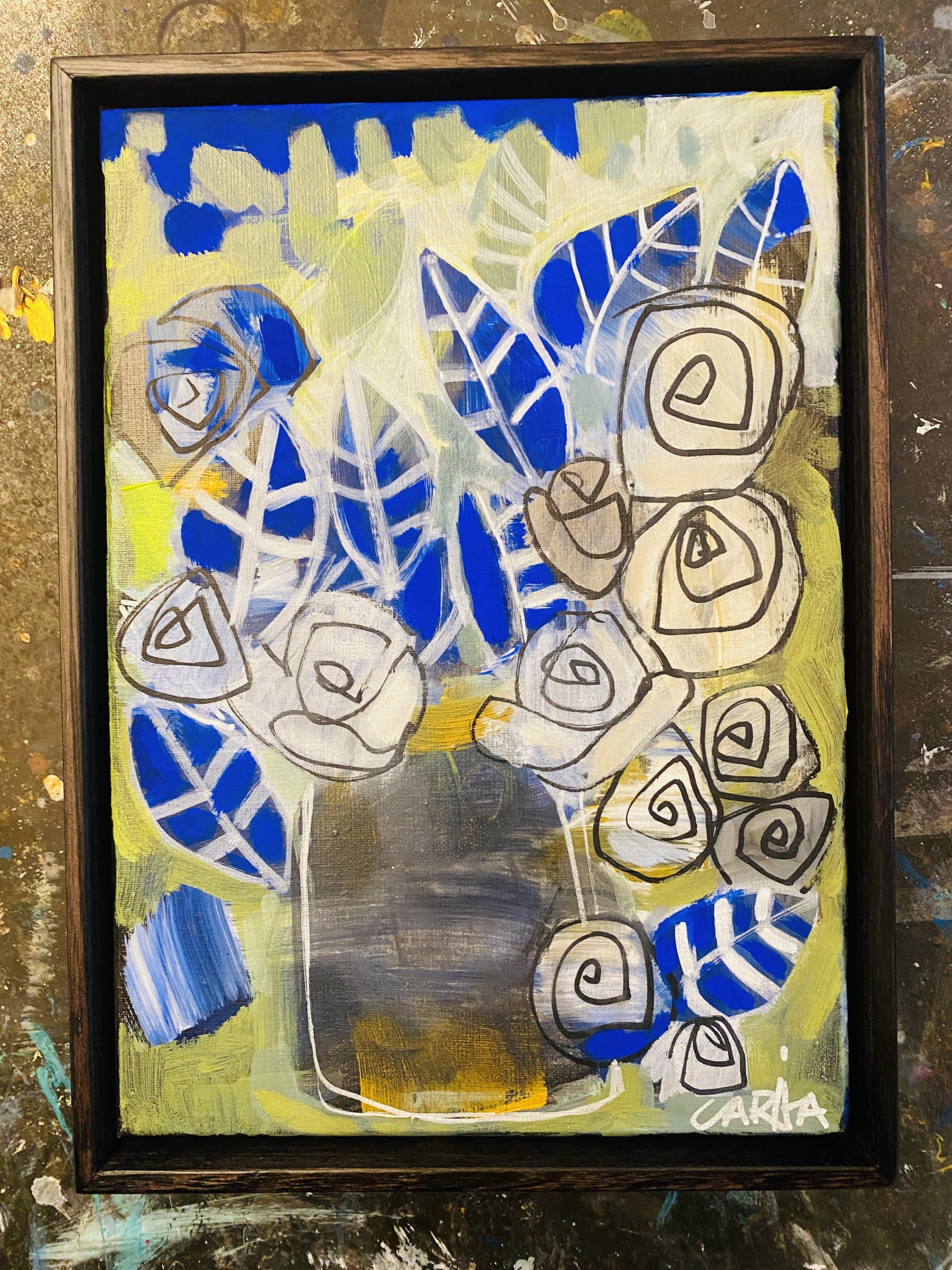 Carita Farrer Spencer Chico#2 23 X 32cm With Oak Frame