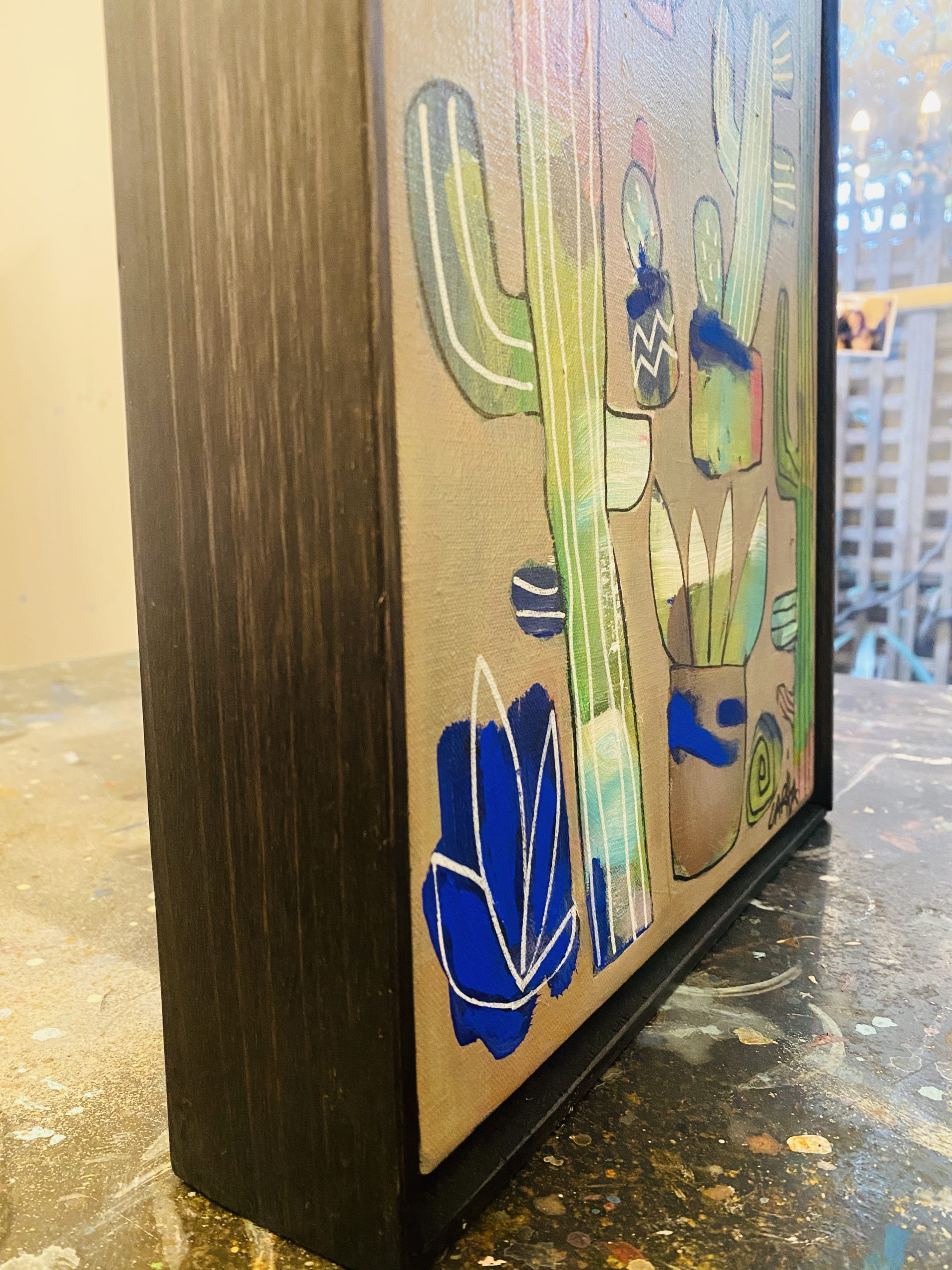 Carita Farrer Spencer Small Prickles #2 Oak Box Frame