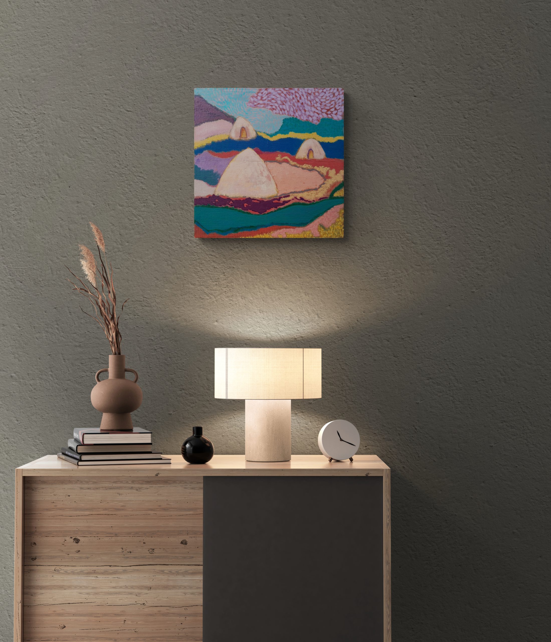 Hallway With Tall Cabinet And Lamp (1)