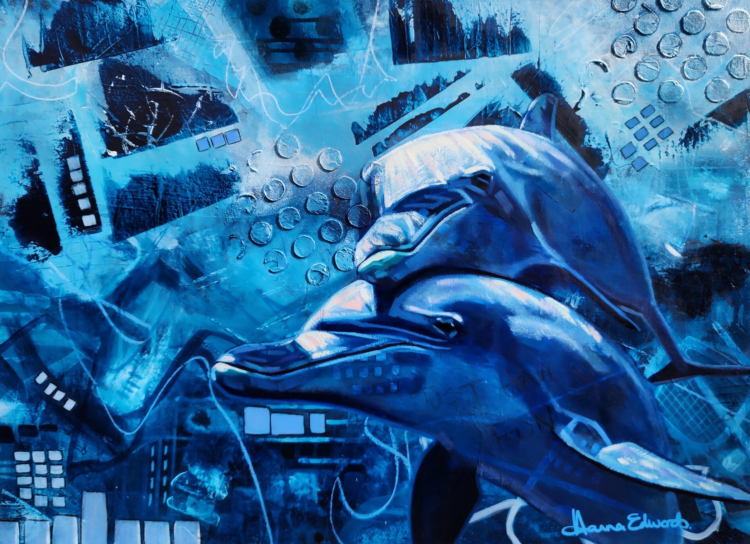 Hanna Edwards Art Uncharted Territory Original Front View