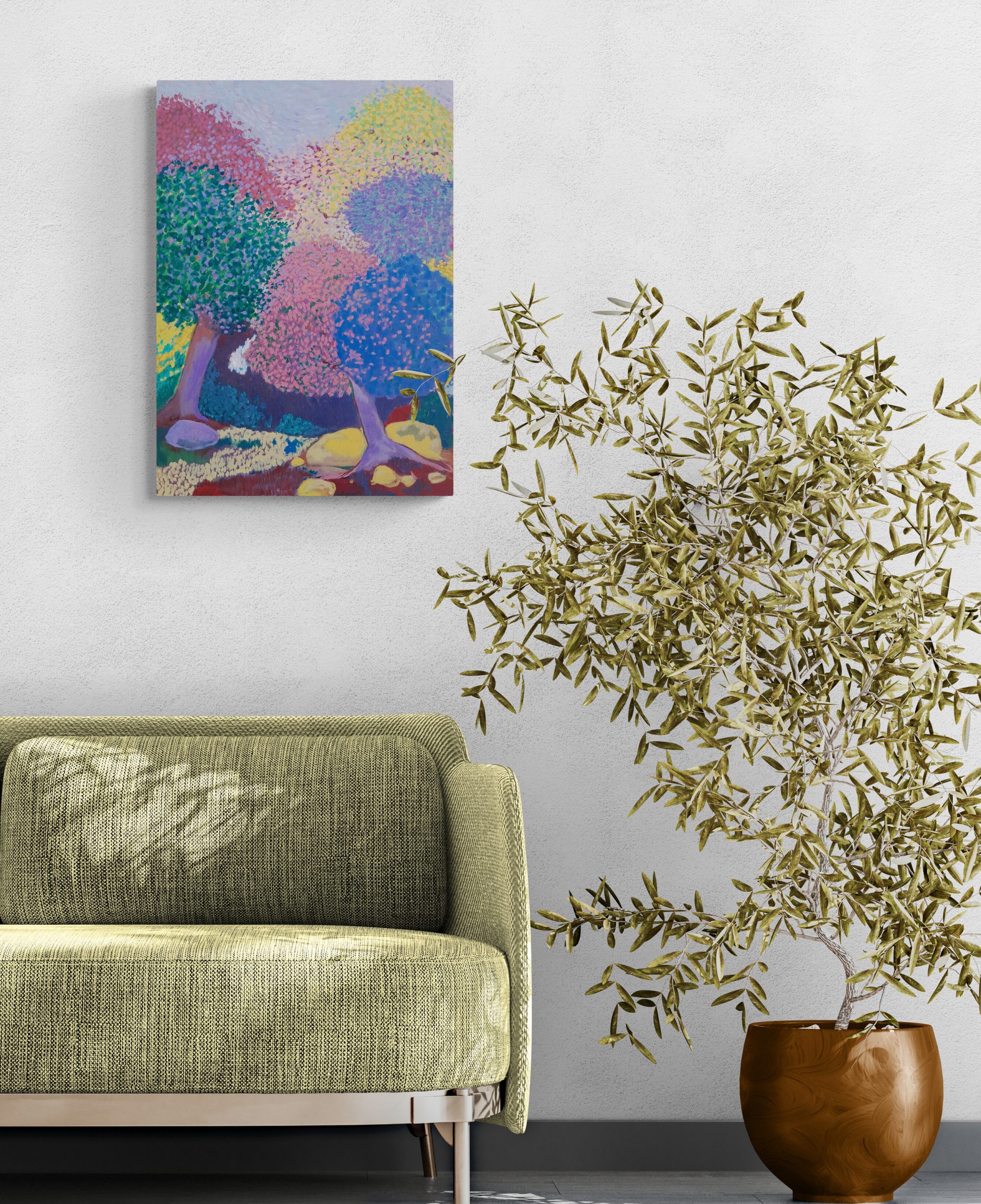 Kitchen With Color Cabinets (1)