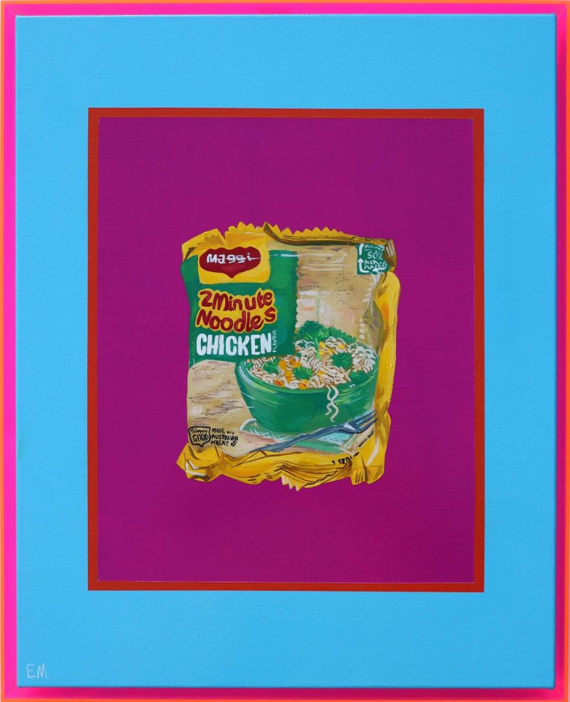 Disco Noodles (With Fluoro Pink Acrylic Frame)