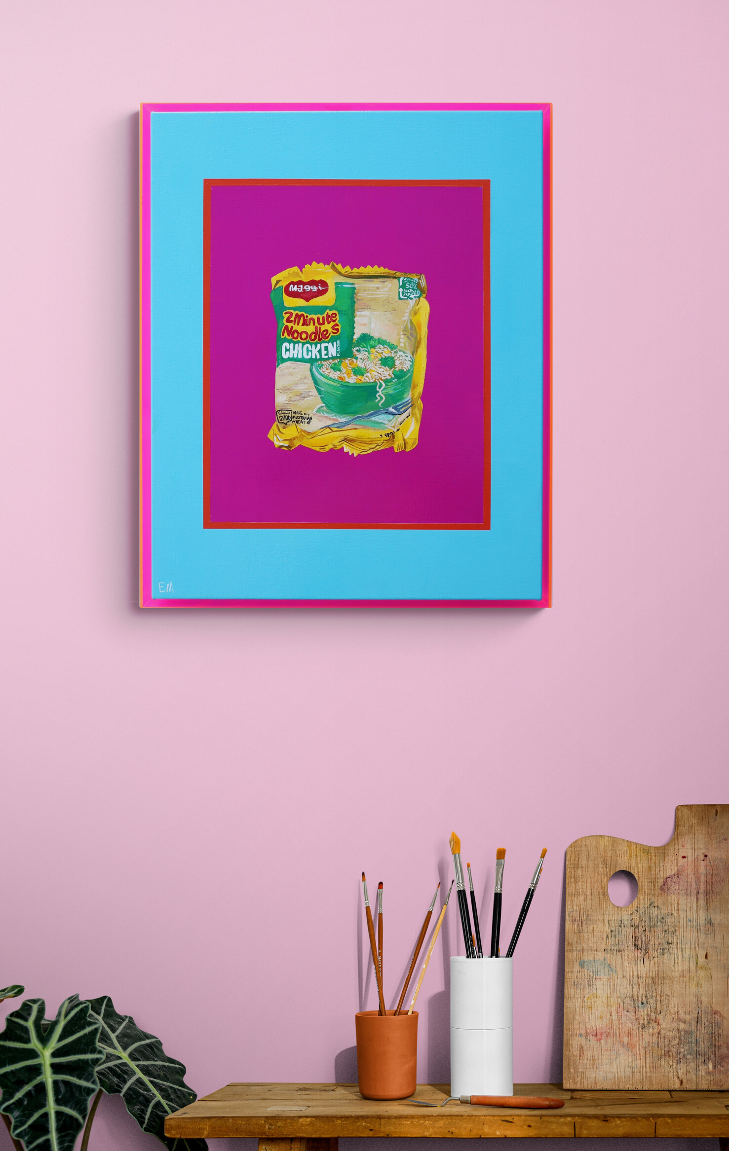 Artists Side Table With Brushes And Palette (3)