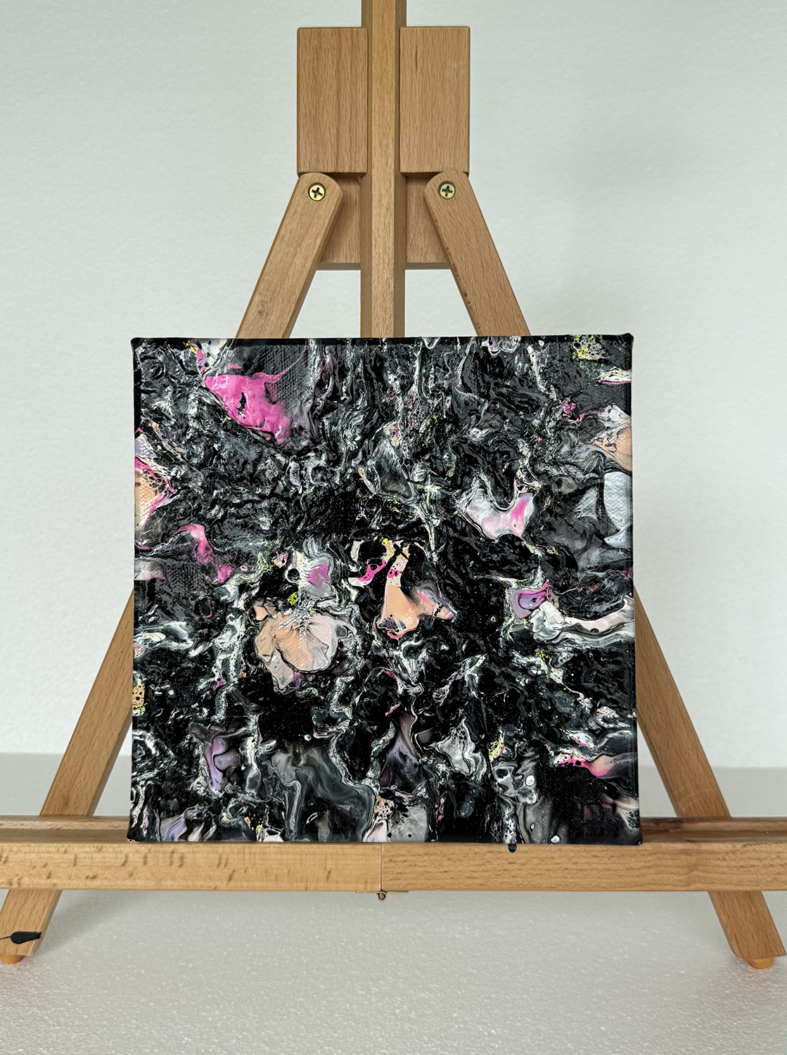 Black Hole Original Abstract Painting By Bridget Bradley Easel