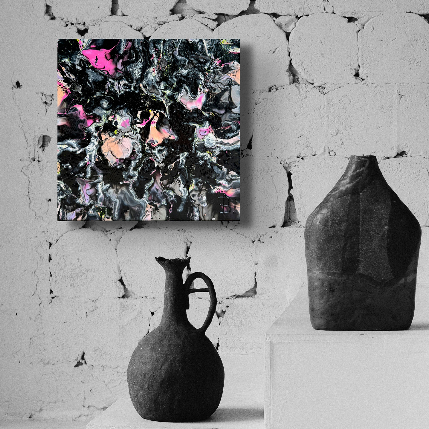 Black Hole Original Abstract Painting By Bridget Bradley On Bric