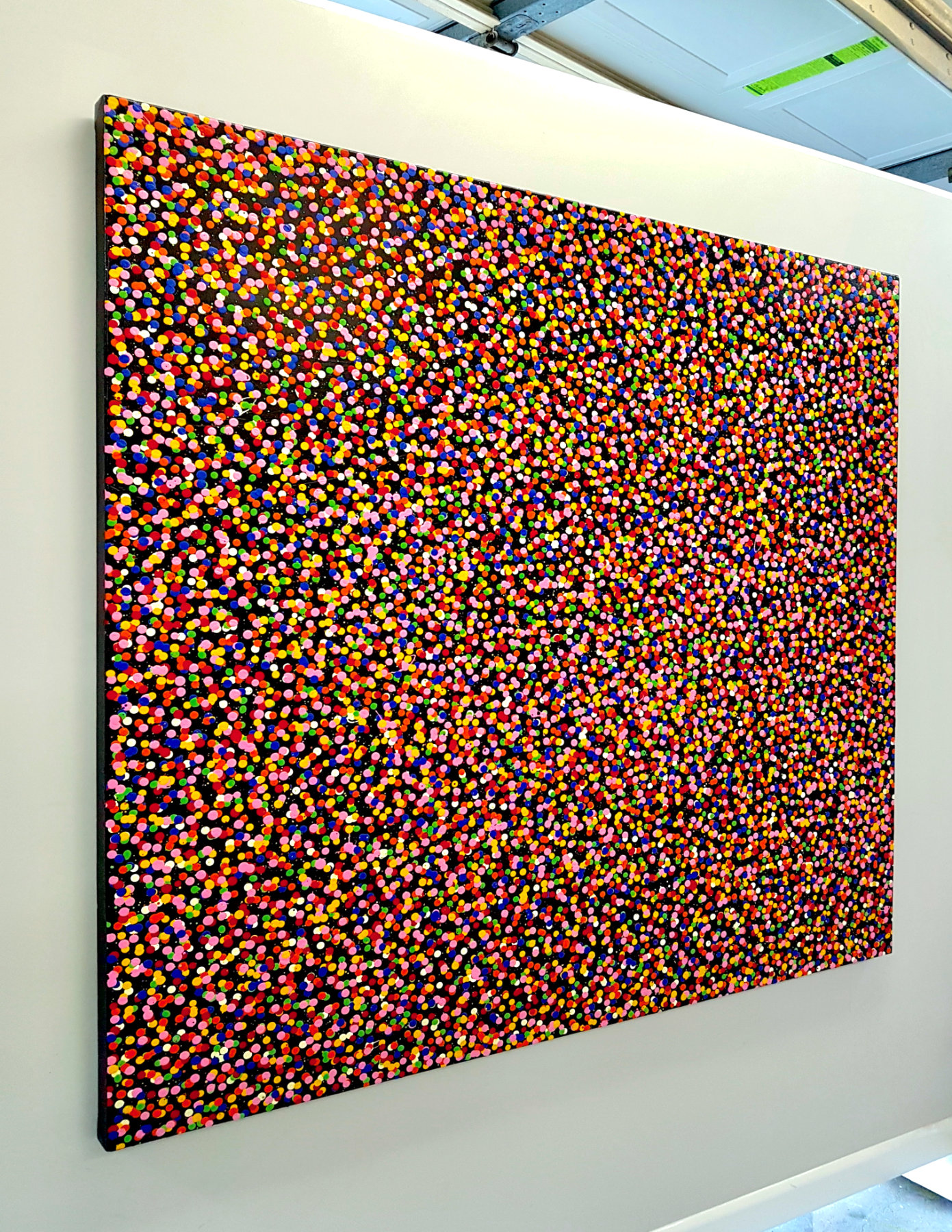 Hundreds And Thousands Rainbow Dots Abstract Deborah Lang Art Urban Canvas 3