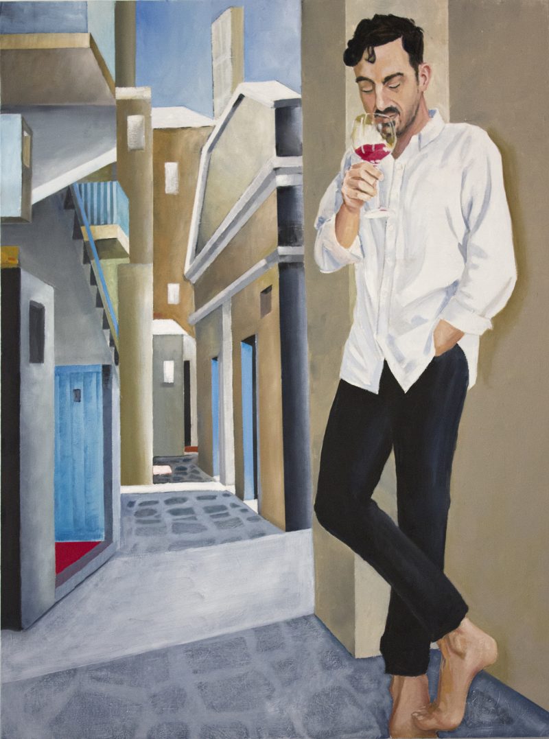 Young Man with a Glass of Wine