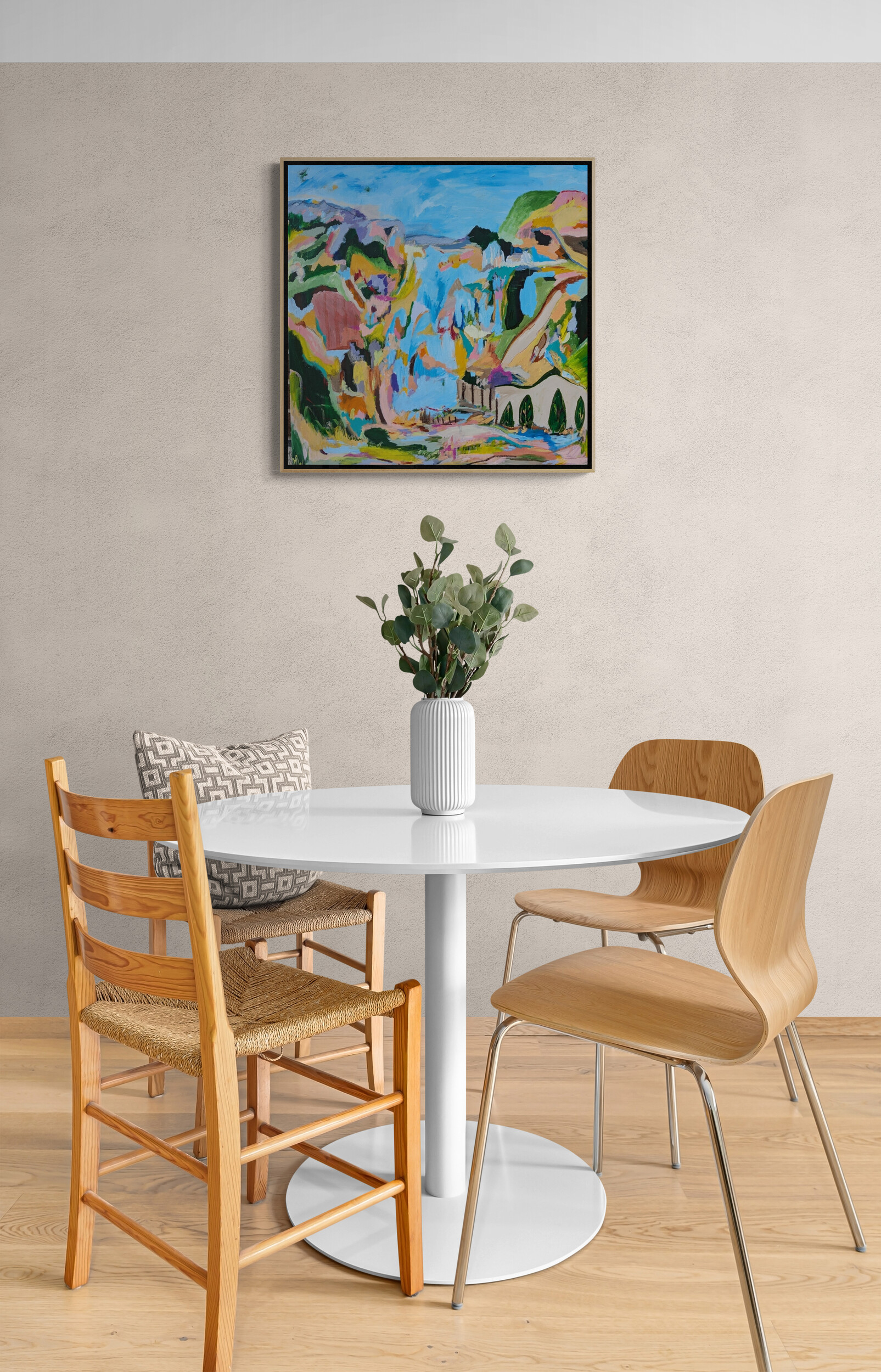 Dining Area With A Round Table
