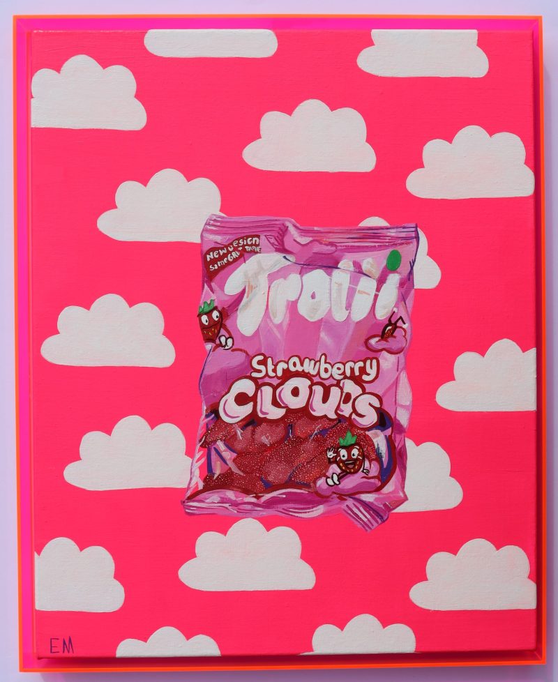 Up In The Clouds (With Fluoro Pink Acrylic Frame)