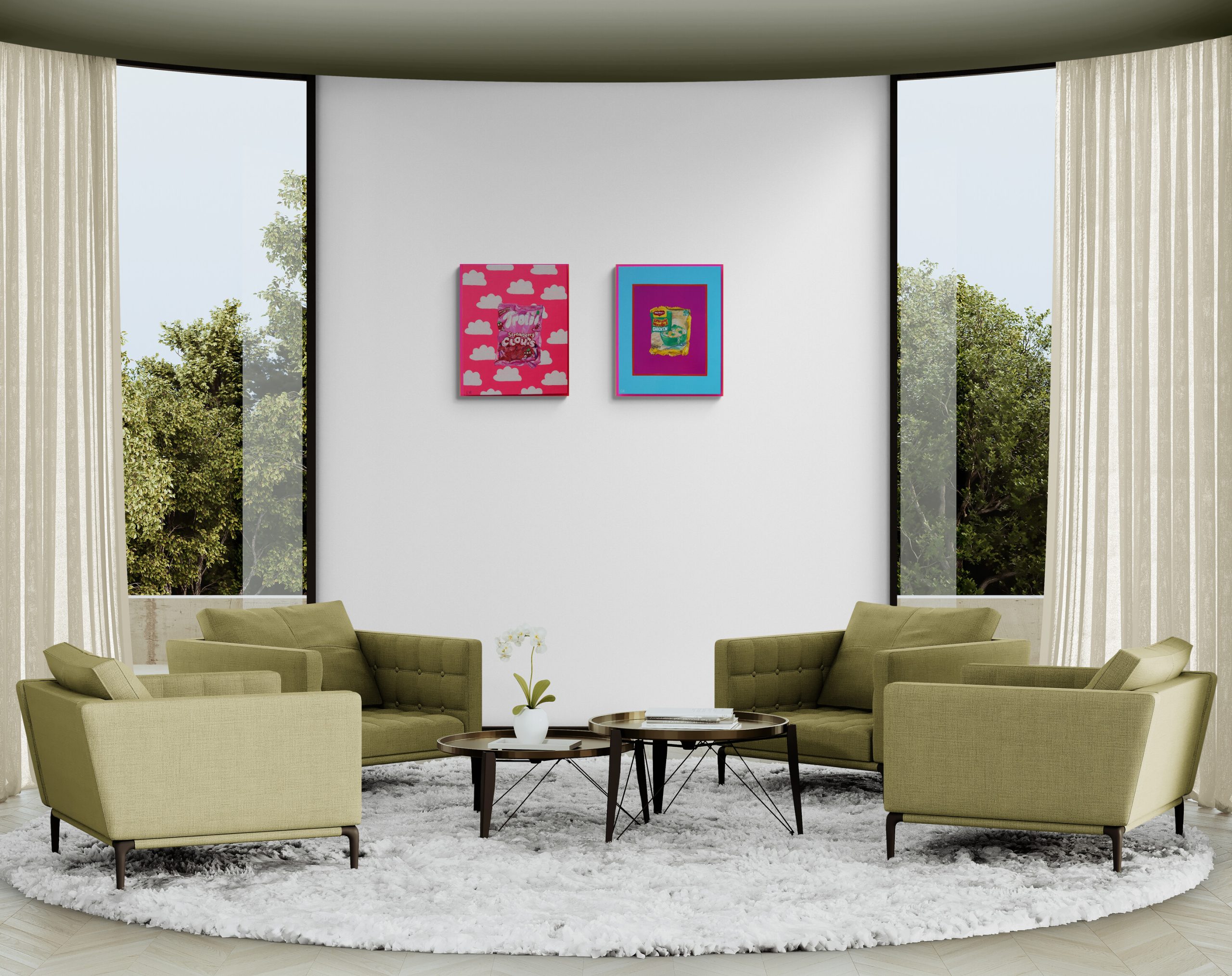 Stylish Circular Living Room (3)