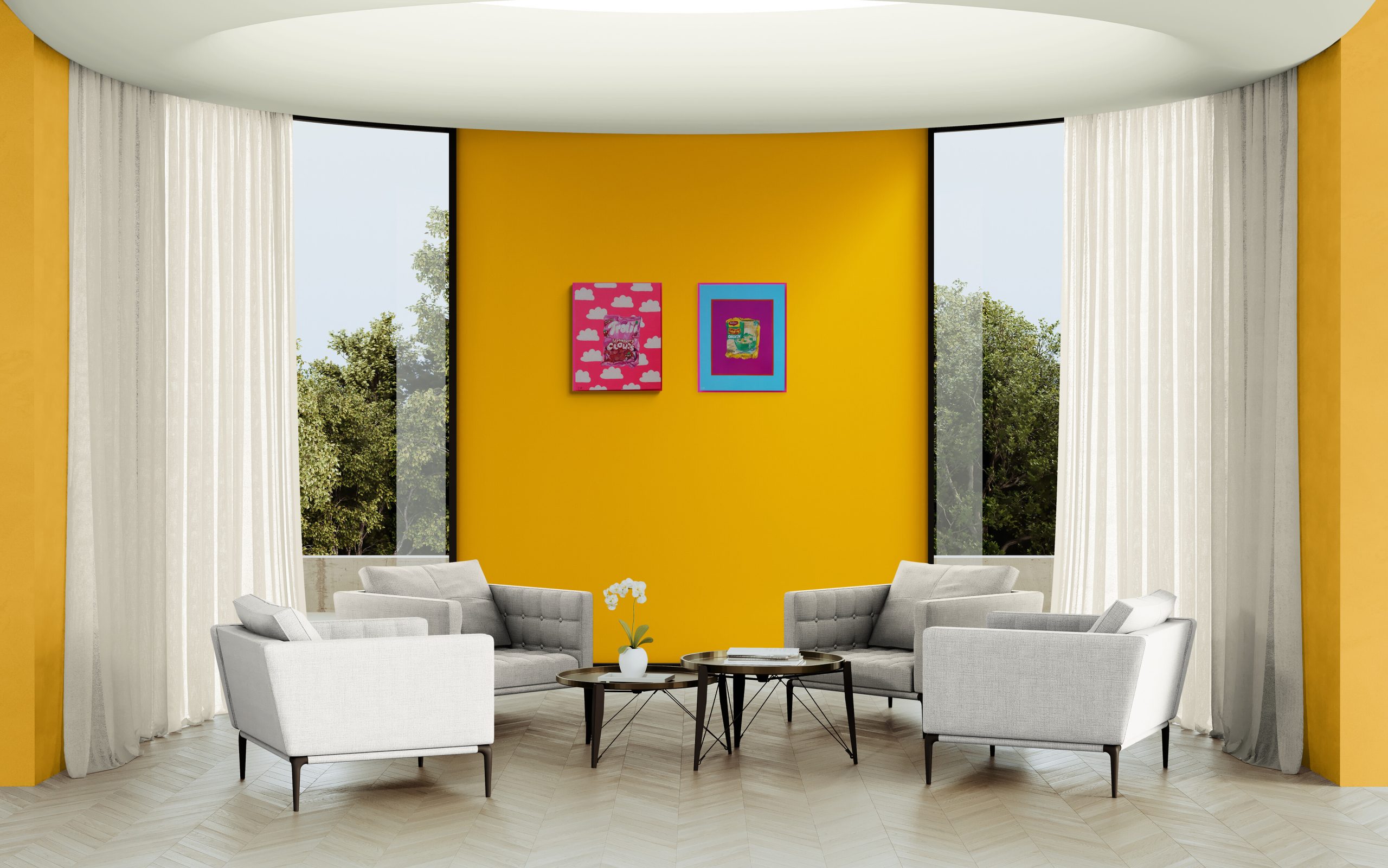 Stylish Circular Living Room (1)