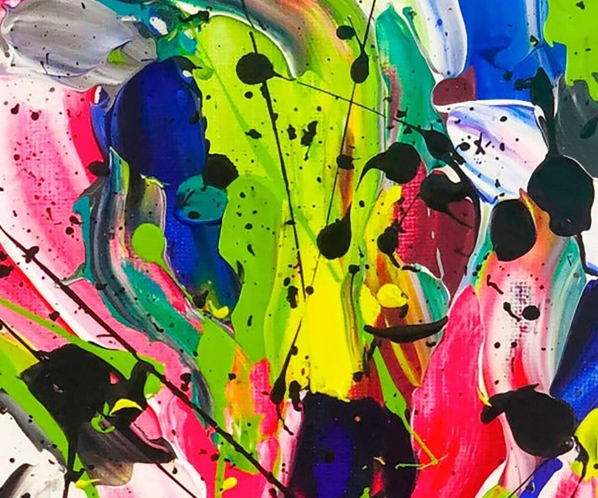 City Days Original Abstract Painting Closeup Layers