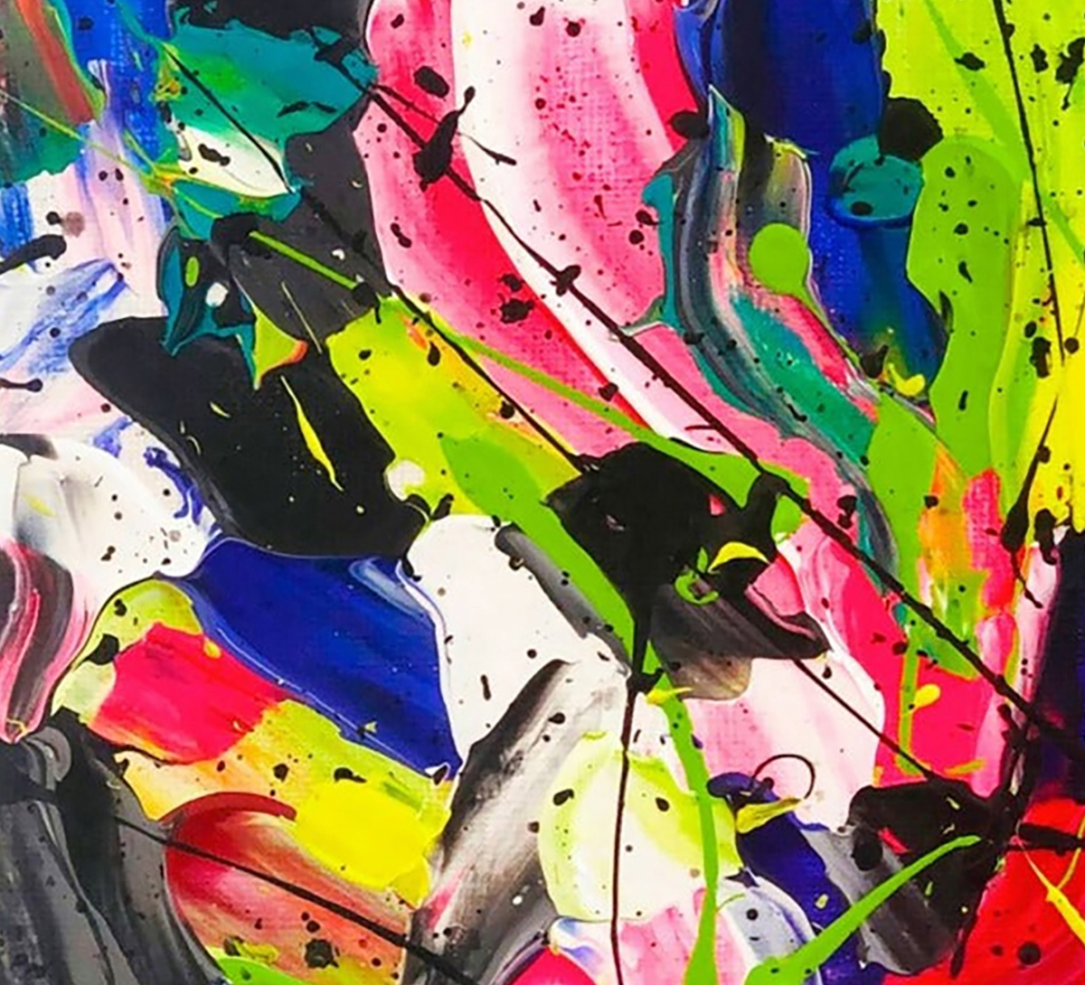 City Days Original Abstract Painting Closeup Of Marks