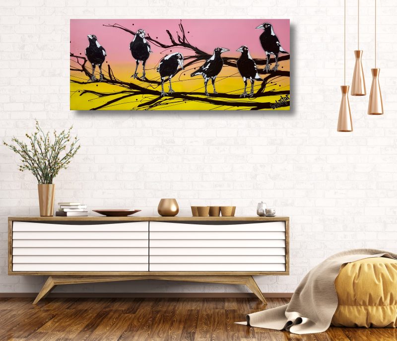 Mischief of Magpies! Sunset