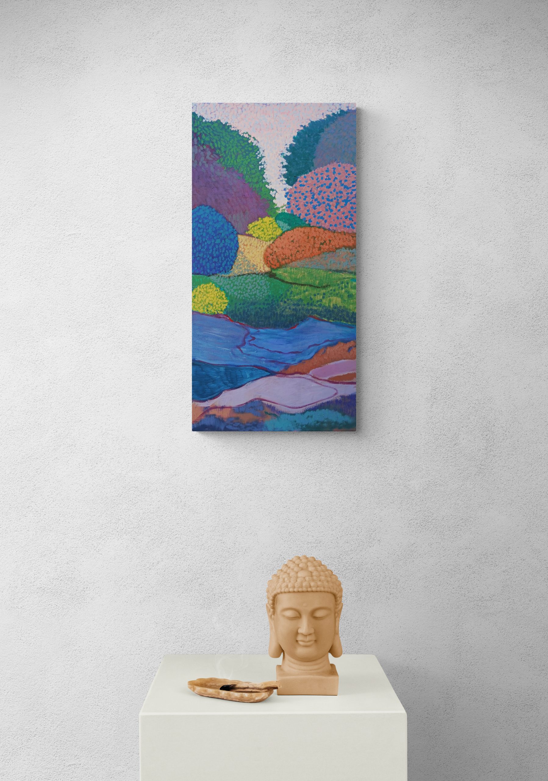 Buddha Bust On Plinth