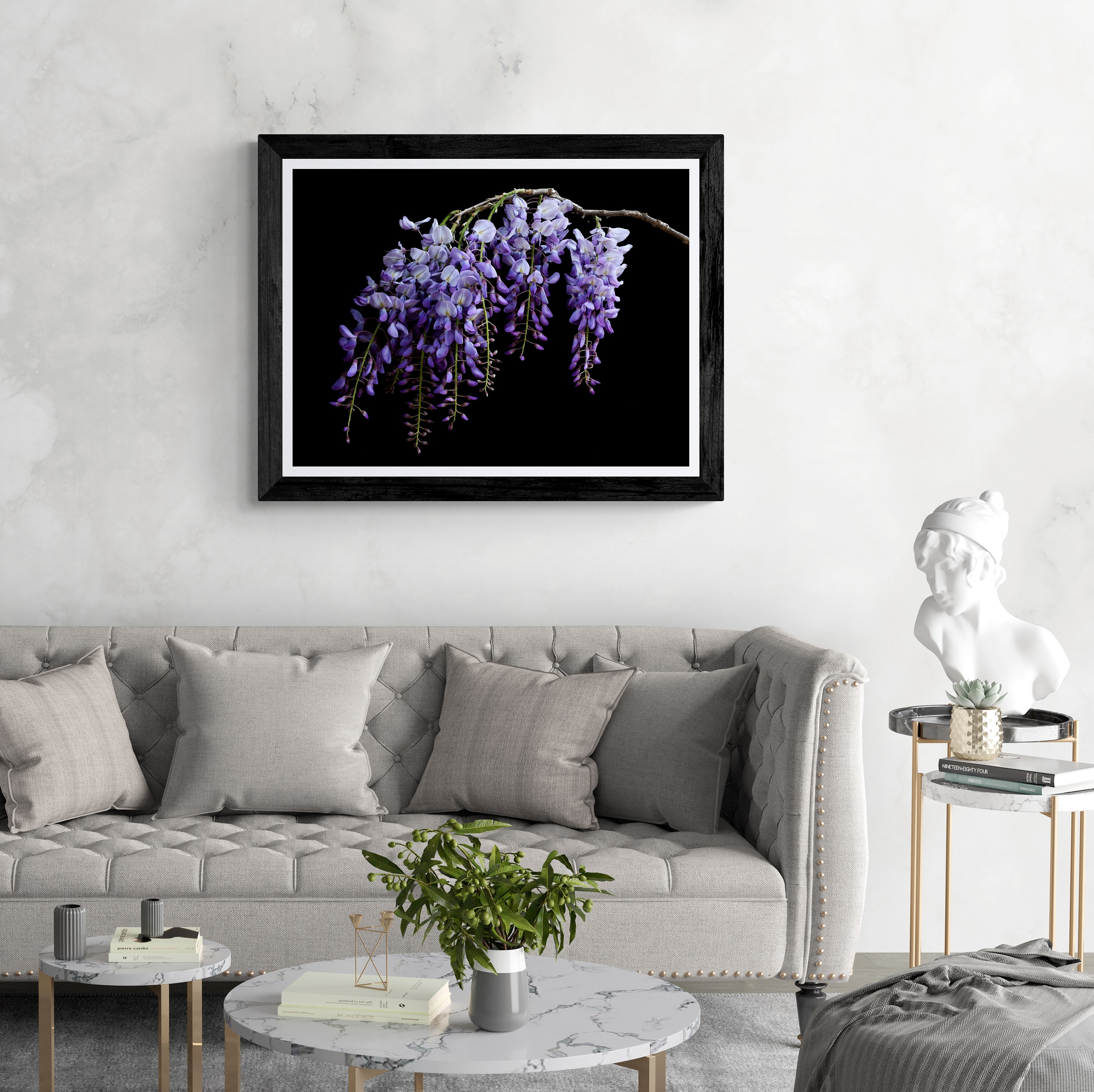 Fancy Living Room With Modern Bust (7)