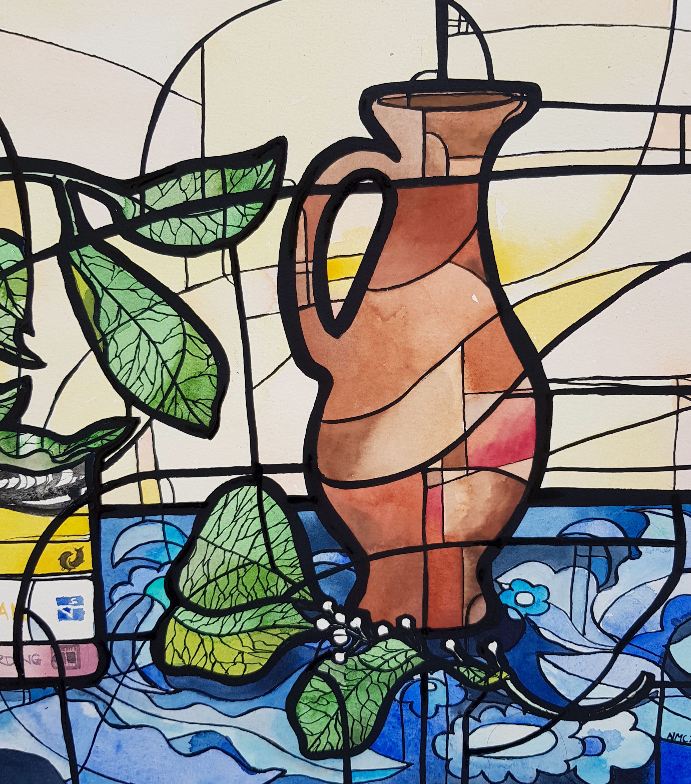 Still Life With Orange By Nicola Cowie Still Life