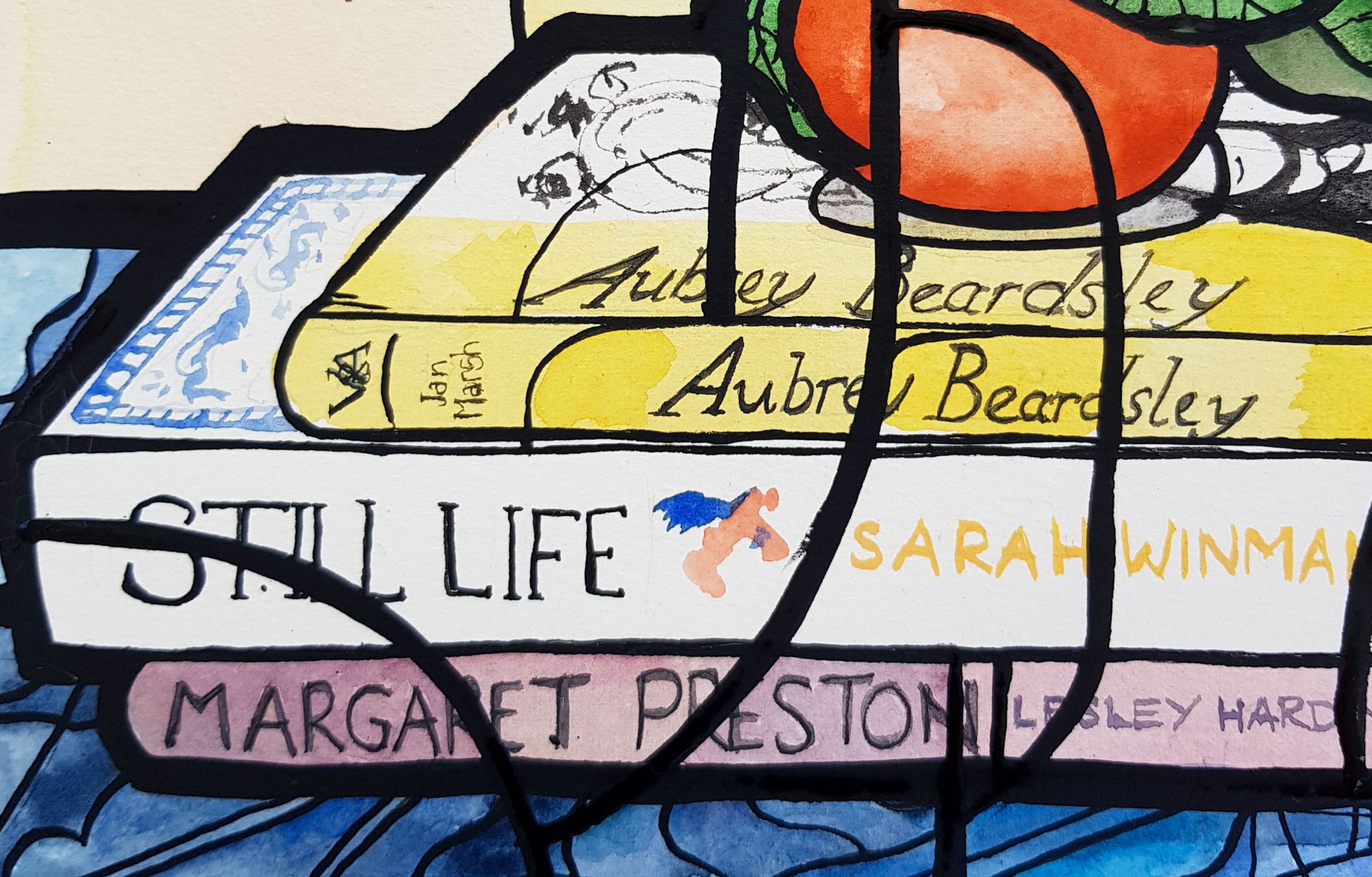 Still Life With Orange By Nicola Cowie Detail